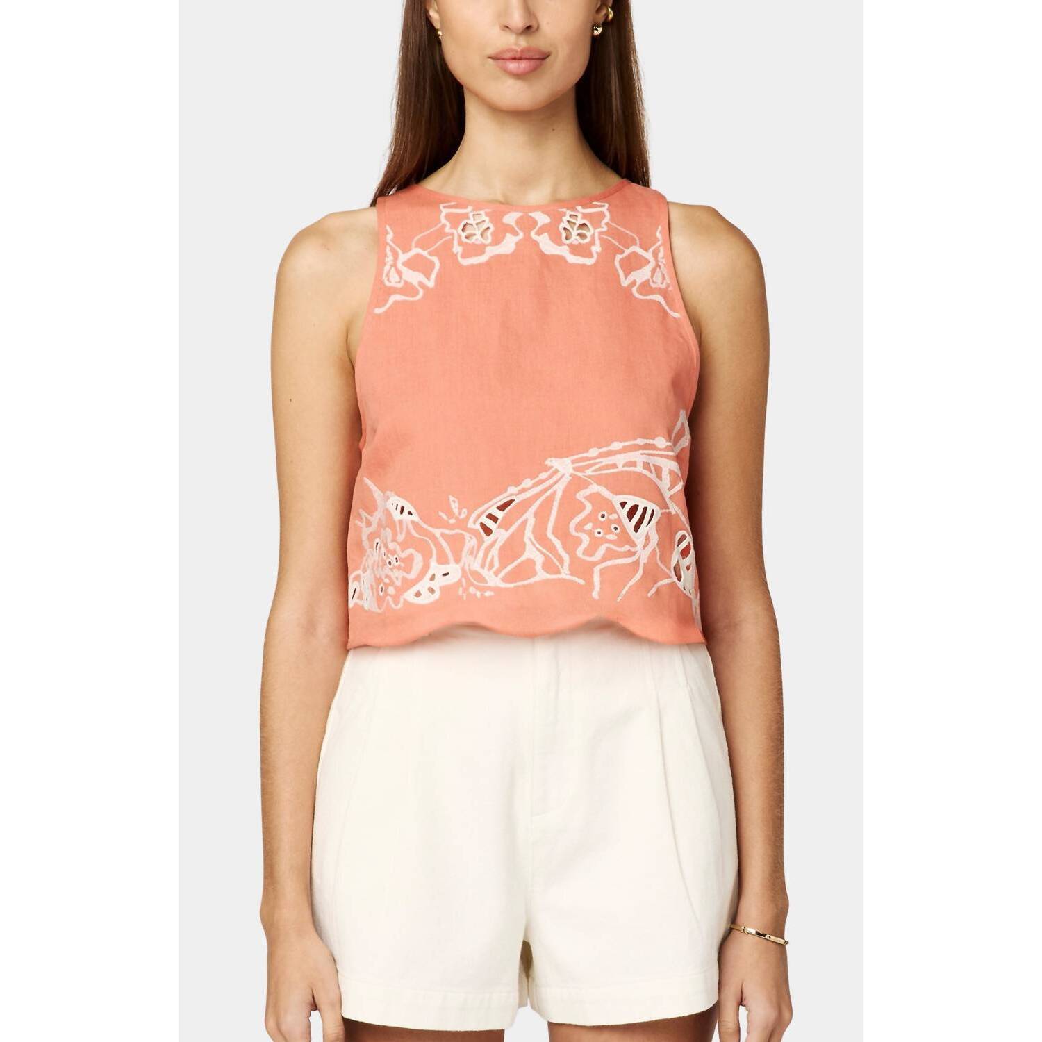 New Cleobella Attina Top In Coral